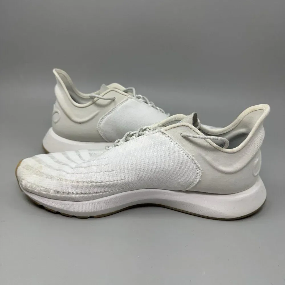 Saysh One White Round Toe Lace-Up Low Top Running Sneaker Womens Shoes Size 9